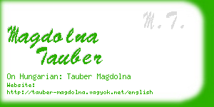 magdolna tauber business card